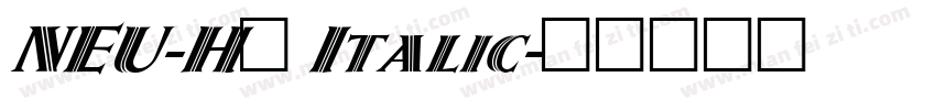 NEU-H5 Italic字体转换